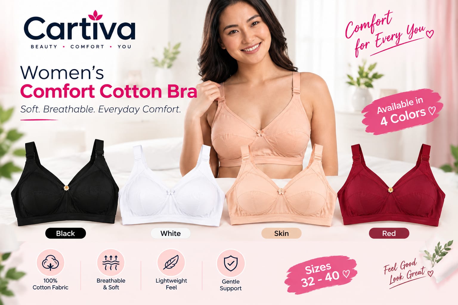 Women's Comfort Cotton Bra - Image 6